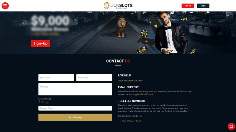 Thumbnail lion-slots support