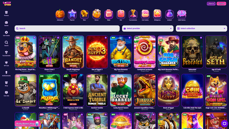 lolly-spins slots screenshot