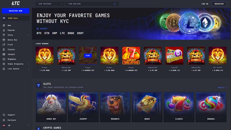 ltc-casino lobby screenshot