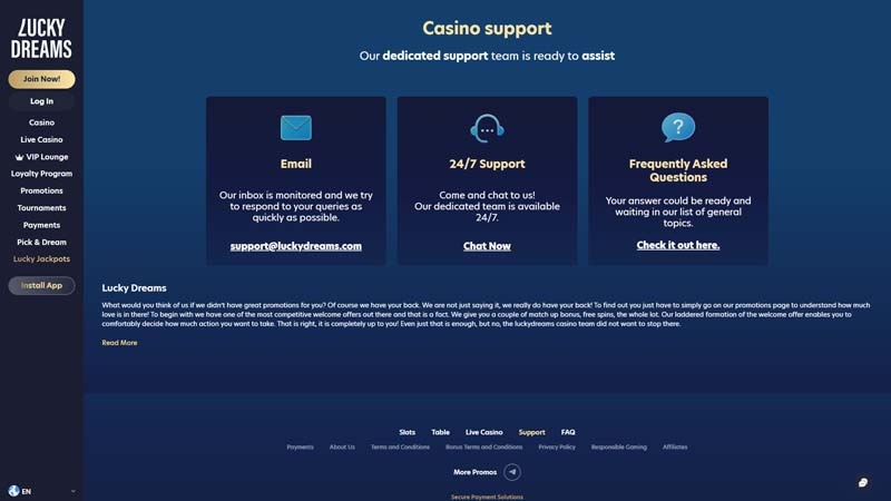 Thumbnail lucky-dreams support