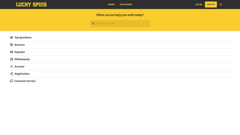 lucky-spins support screenshot