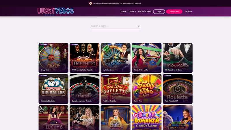 lucky-vegas live screenshot