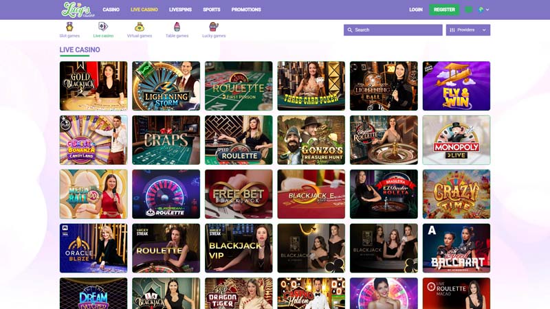 lucys-casino live screenshot