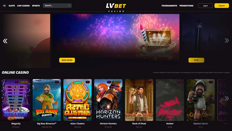 lvbet-casino lobby screenshot