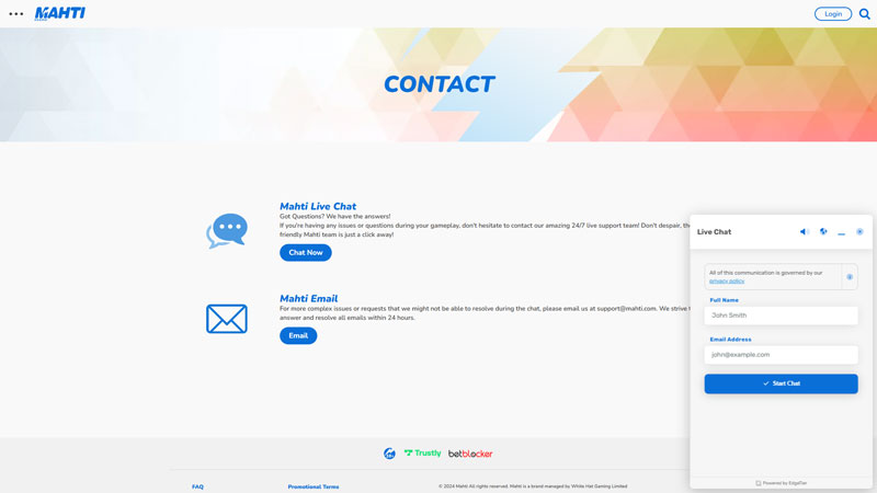 mahti support screenshot