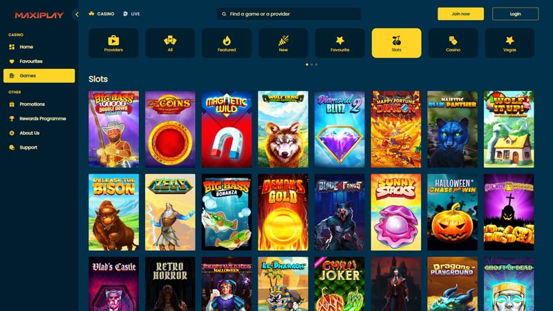 maxiplay-casino slots screenshot