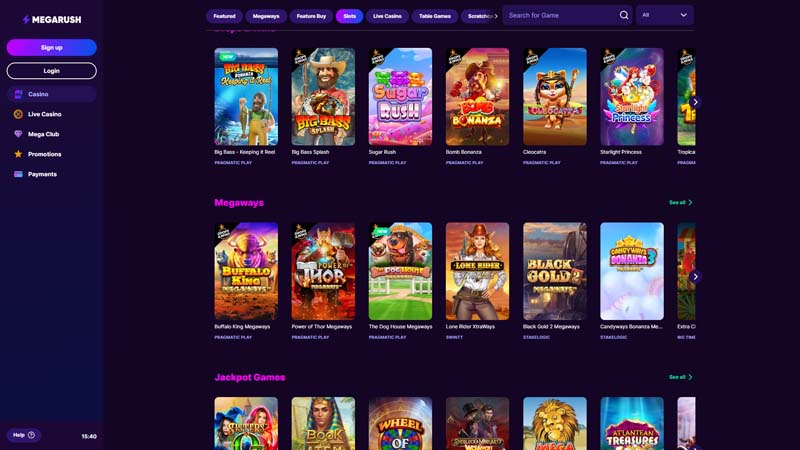 Thumbnail megarush slots