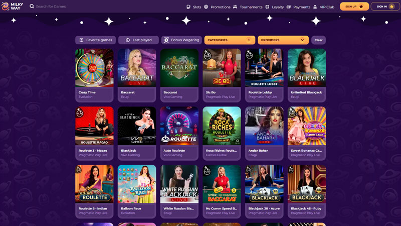 milkyway live screenshot