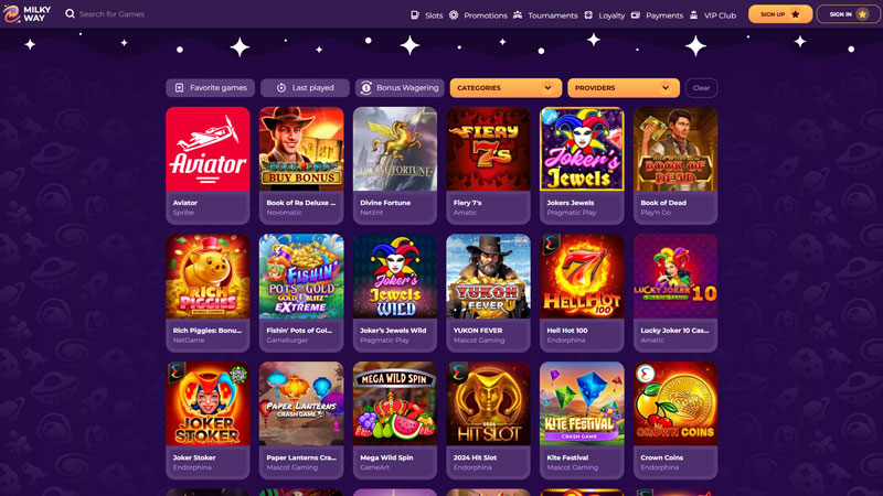 milkyway slots screenshot