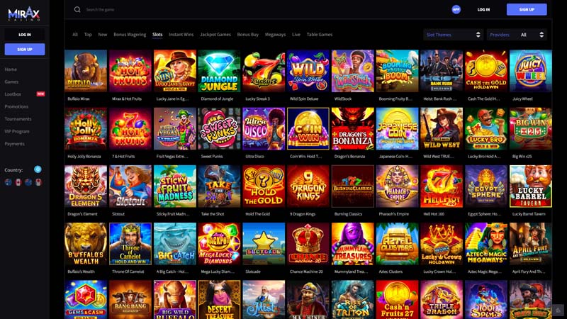 mirax slots screenshot