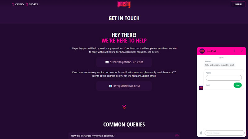 Thumbnail monsino support