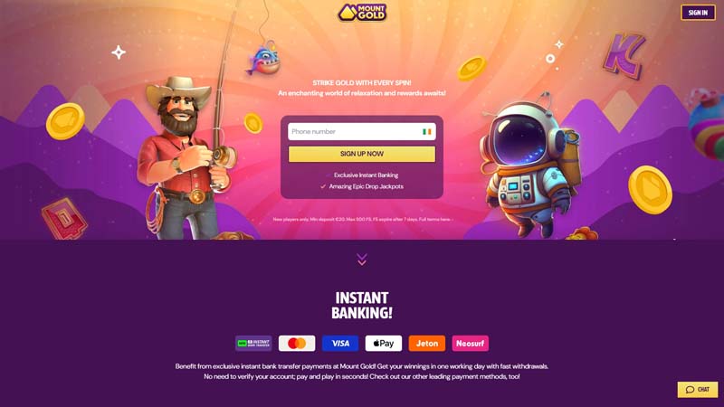 mount-gold-casino lobby screenshot