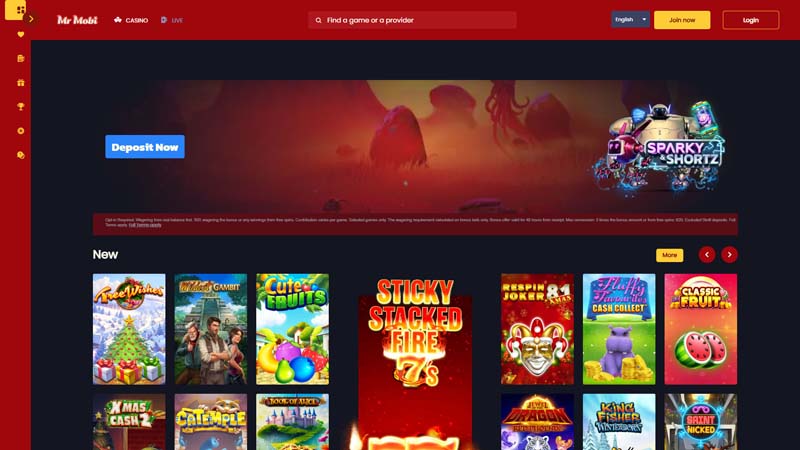 mr-mobi-casino lobby screenshot