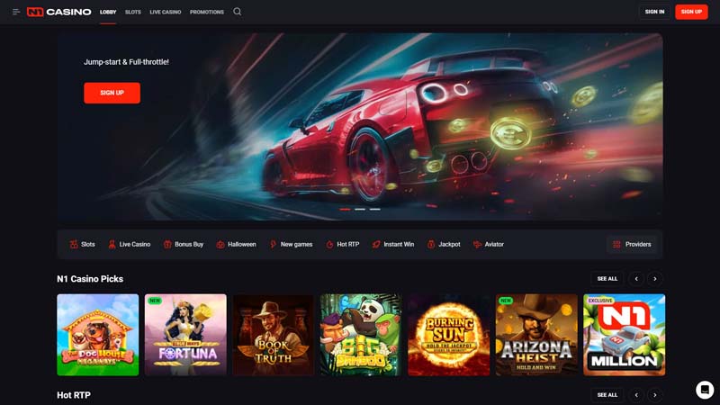 n1-casino lobby screenshot