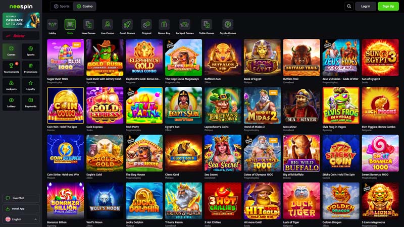neospin slots screenshot