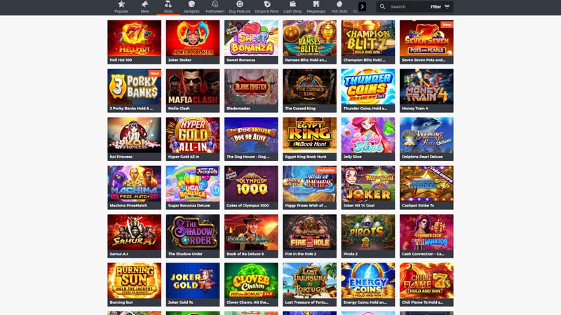 ninja-casino slots screenshot