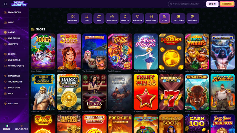 novajackpot slots screenshot