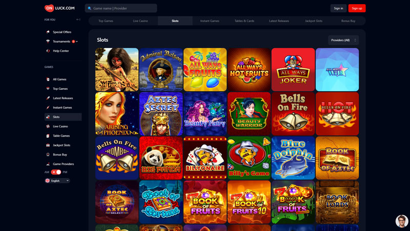 onluck slots screenshot