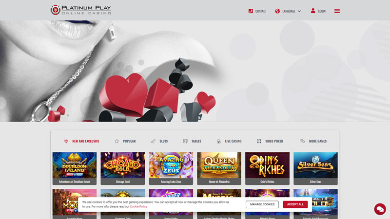 platinum-play-casino lobby screenshot