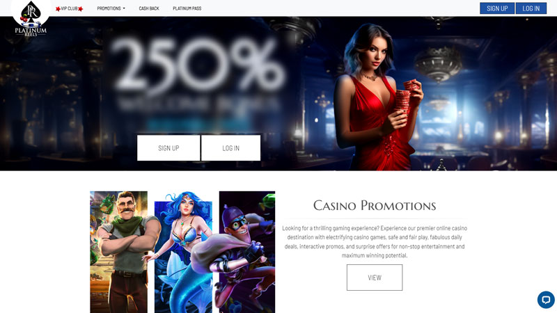 platinum-reels lobby screenshot