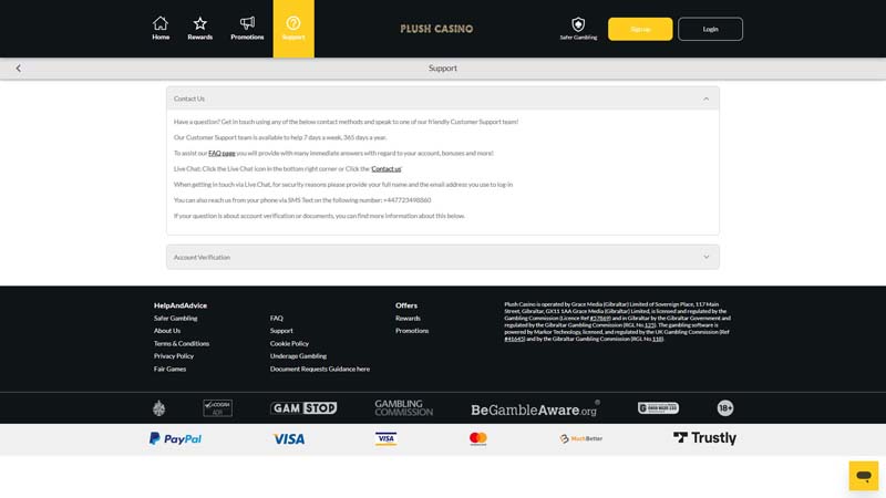 Thumbnail plush-casino support