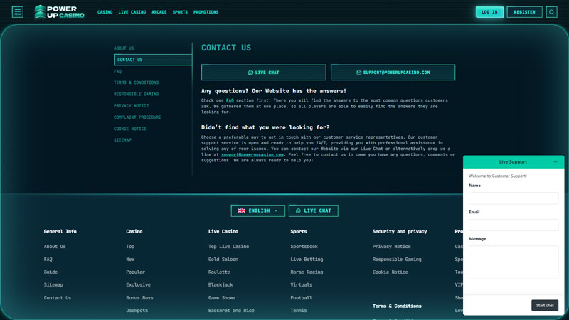 Thumbnail powerupcasino support