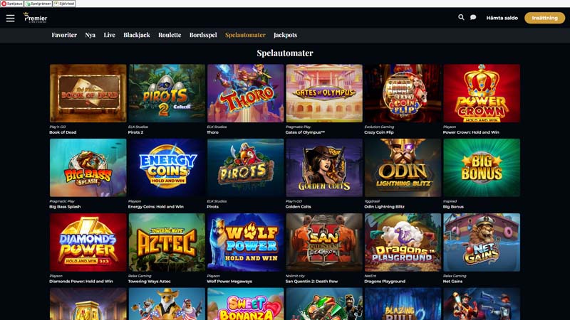 premier-live-casino slots screenshot