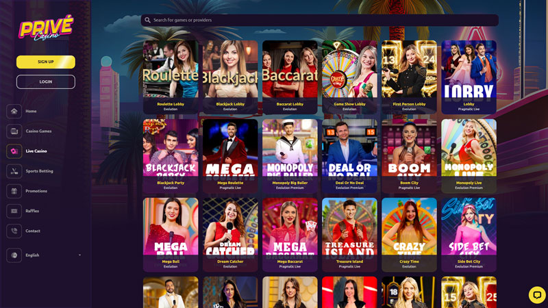 Thumbnail privecasino live