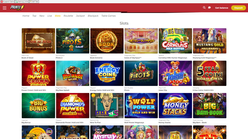 Thumbnail pronto-live slots