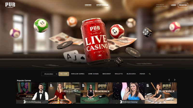 pub-casino live screenshot