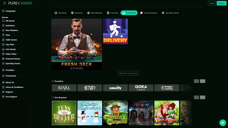 Thumbnail purecasino live