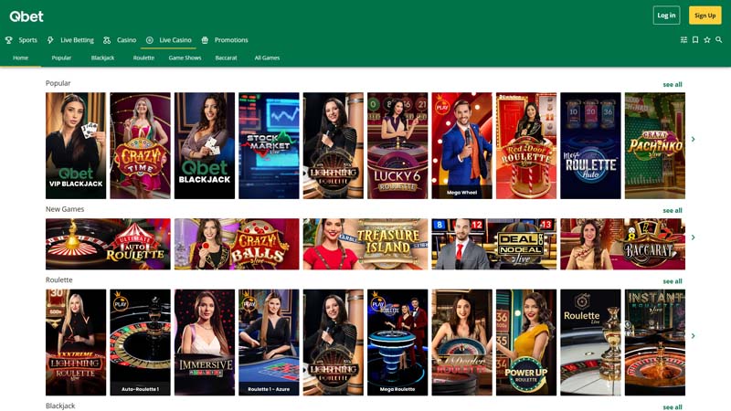 qbet live screenshot