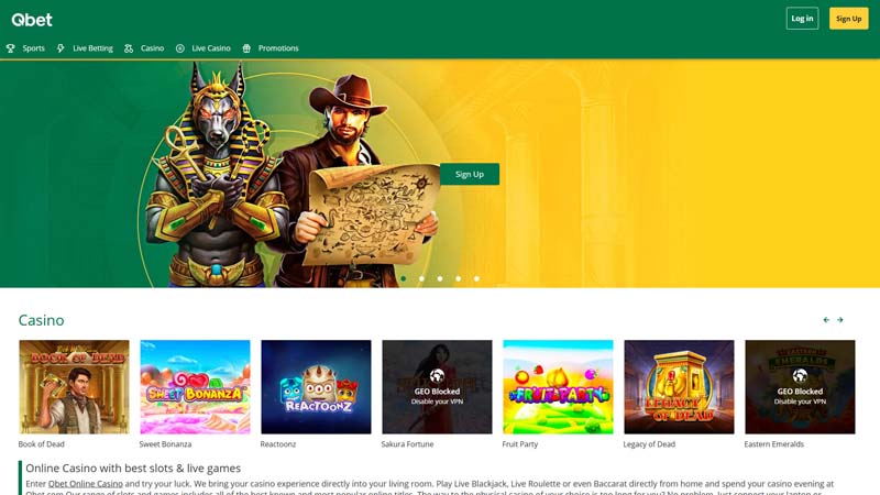 qbet lobby screenshot