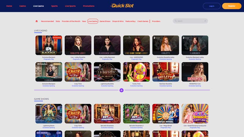 Thumbnail quickslot live