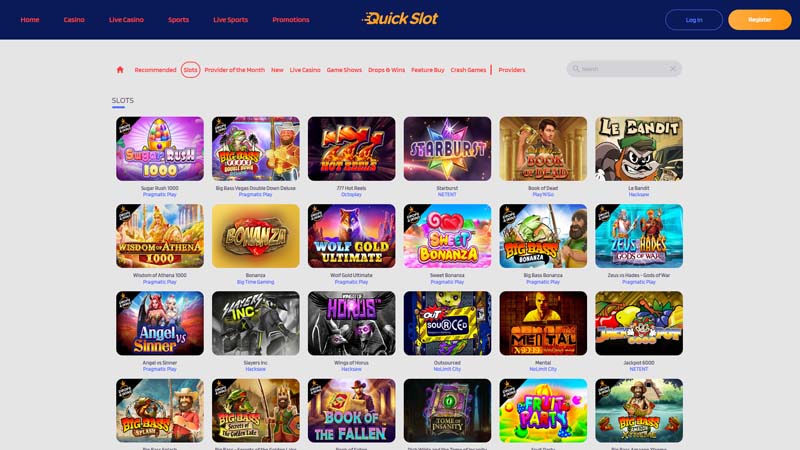 Thumbnail quickslot slots