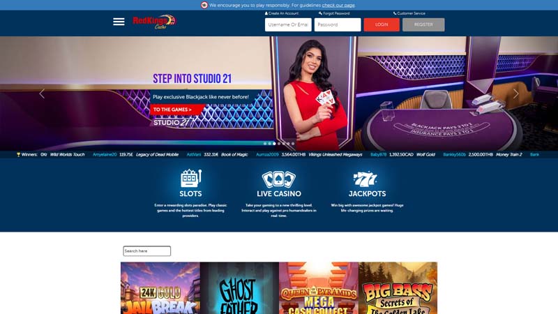 red-kings-casino lobby screenshot