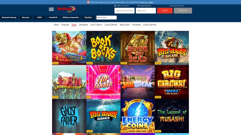 red-kings-casino slots screenshot