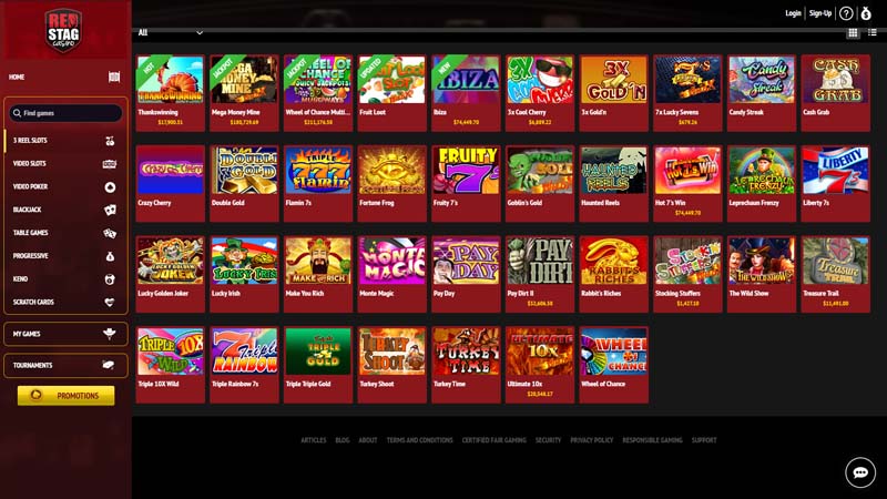 red-stag-casino slots screenshot