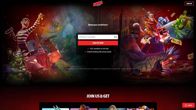 refuel-casino lobby screenshot