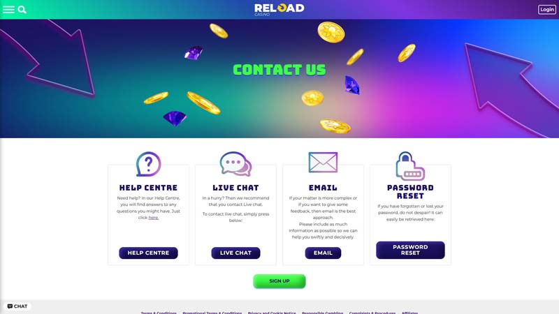 Thumbnail reload-casino support