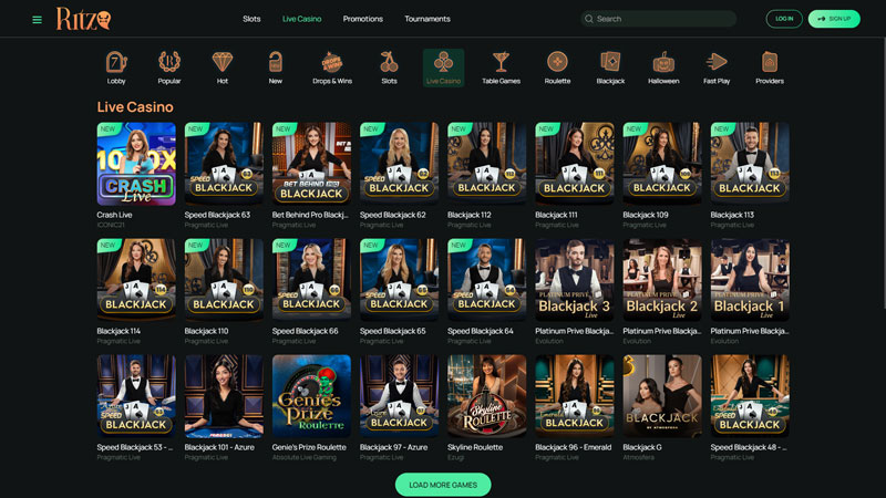 ritzo live screenshot