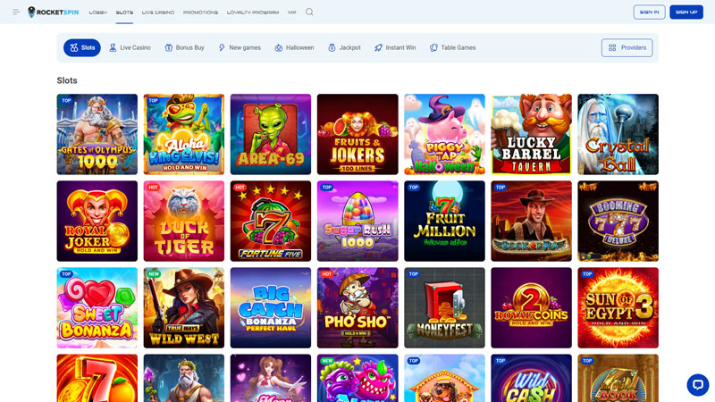 rocketspin slots screenshot