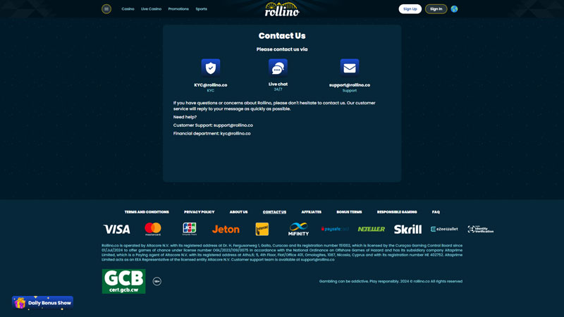 Thumbnail rollino support