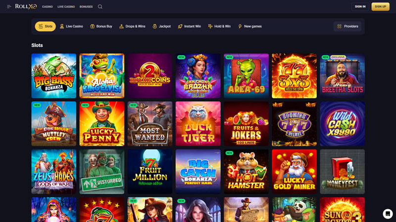 rollxo slots screenshot