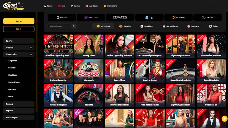 royal-fortune live screenshot