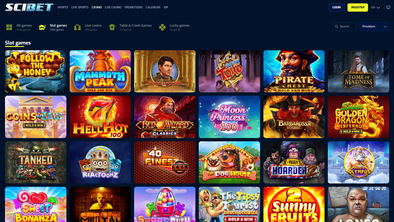 scibet slots screenshot