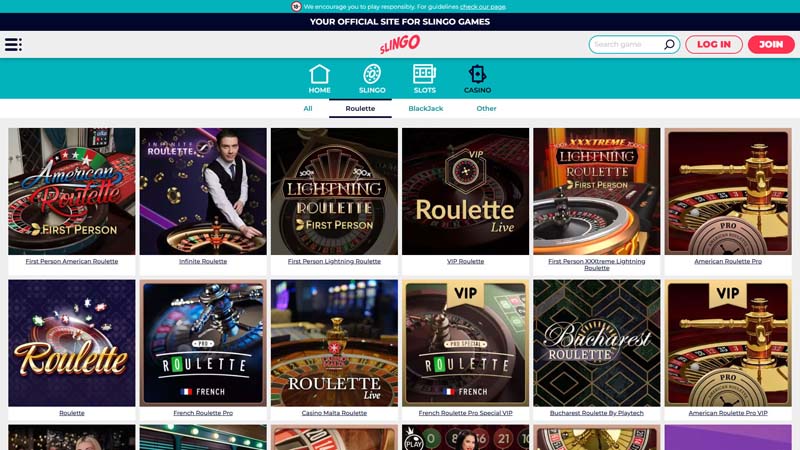 slingo-casino live screenshot