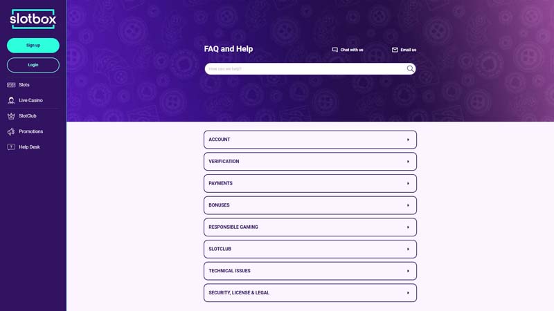 Thumbnail slotbox support