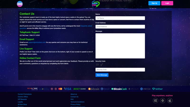 Thumbnail slotostars support