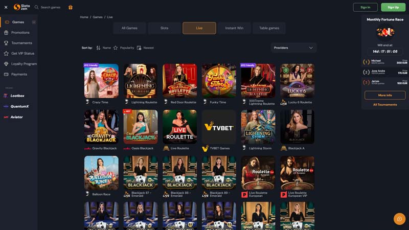 Thumbnail slotozen live